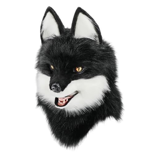 Fahoujs Realistische Wolf Kopfmaske Bequeme Tierkostüm Kopfbedeckung Für Halloween Dressing Und Cosplay Event Accessoire Fahoujs Realistische Wolf Kopfmaske Bequeme Tierkostüm Kopfbedeckung Für Halloween Dressing Und Cosplay Event Accessoire von Fahoujs