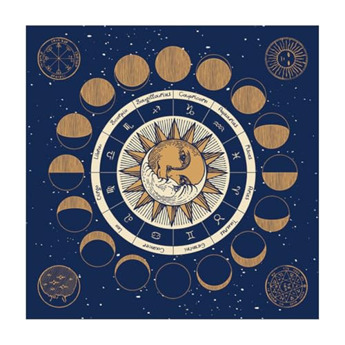 Fahoujs Tarot Tischdecke Divinations Tabelle Abdeckungen 3 Größe Option ORACLES Brettspiel Matte Square Form Pendel Tischtuch von Fahoujs