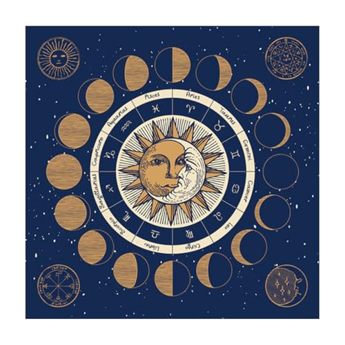 Fahoujs Tarot Tischdecke Divinations Tabelle Abdeckungen 3 Größe Option ORACLES Brettspiel Matte Square Form Pendel Tischtuch von Fahoujs