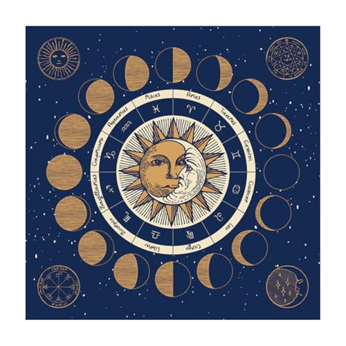Fahoujs Tarot Tischdecke Divinations Tabelle Abdeckungen 3 Größe Option ORACLES Brettspiel Matte Square Form Pendel Tischtuch von Fahoujs