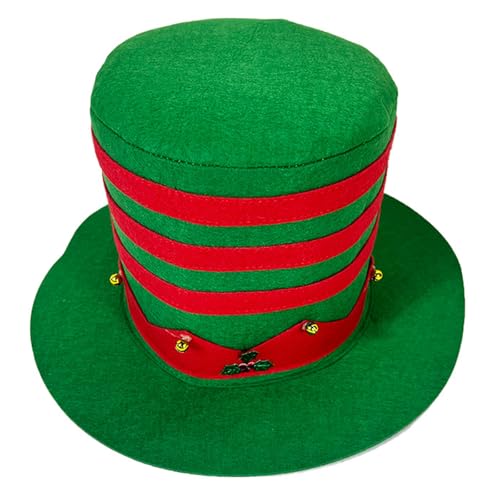 Fahoujs Weihnachten Grün Gestreift Filzhut Glocken Bequem Verstellbare Unisex Festliche Für Weihnachtsfeier Cosplay Fahoujs Weihnachten Grün Gestreift Filzhut Glocken Bequem Verstellbare Unisex Festliche Für Weihnachtsfeier Cosplay von Fahoujs