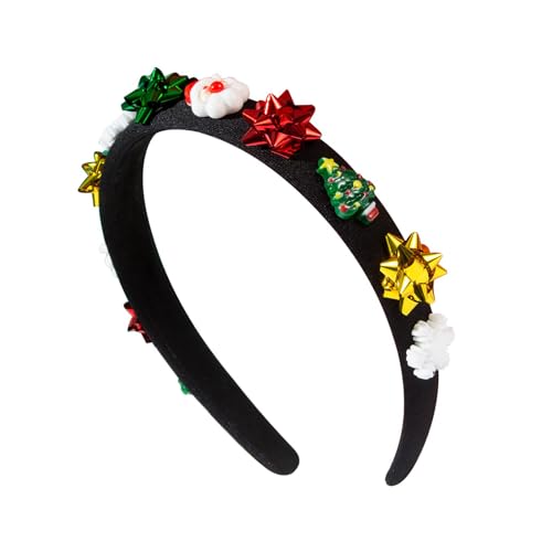 Fahoujs Weihnachtsblume Stirnband Party Kostüm Blingbling Karaoke Punk Foto Requisiten Weites Haar Hoop Nachtclub Weihnachten Stirnbänder Bulk von Fahoujs