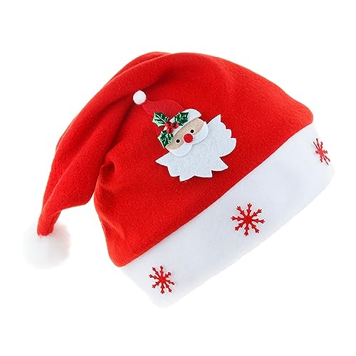 Weihnachtsmütze für Karneval, Party, Nikolaus, dick, mit Cartoon-Muster, für Erwachsene, warme Plüsch-Weihnachtsmütze für Damen, Herren, Teenager, Geschenk, Cosplay, Mützen für Mädchen, Cosplay, von Fahoujs