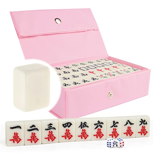 FainFun Mahjong Set, Chinesisches Brettspiel Mahjong Mini Spiel für 4 Spieler, Mahjong Steine Klein und Tragbar, Geeignet für Zuhause, Outdoor, Reisen Gesellschaftsspiele FainFun Mahjong Set, Chinesisches Brettspiel Mahjong Mini Spiel für 4 Spieler, Mahjong Steine Klein und Tragbar, Geeignet für Zuhause, Outdoor, Reisen Gesellschaftsspiele von FainFun