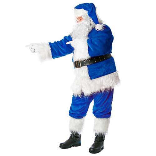 FairyHover Weihnachtsmann Kostüm 7Tlg Set Nikolaus Kostüm Herren Komplett Weihnachtsmann Kostüme Blaues Weihnachtsmann-Kostüm A,M FairyHover Weihnachtsmann Kostüm 7Tlg Set Nikolaus Kostüm Herren Komplett Weihnachtsmann Kostüme Blaues Weihnachtsmann-Kostüm A,M von FairyHover
