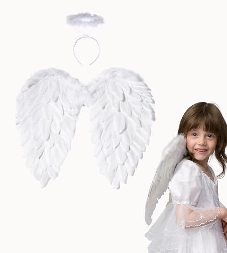 Engelsflügel Weiß Engel Flügel Kinder Kostüm Engelskostüm Frauen Angel Wings Costume von Fairycos