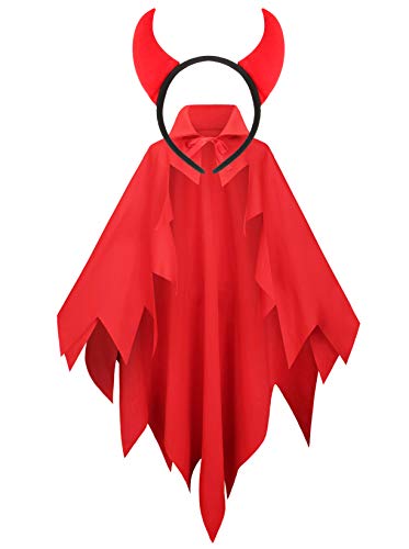 Fairycos Teufel Kostüm Damen Teufel Umhang Teufelshörner Haarreif Rot Faschingskostüme Fairycos Teufel Kostüm Damen Teufel Umhang Teufelshörner Haarreif Rot Faschingskostüme von Fairycos