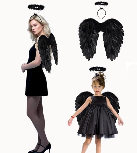 Schwarze Flügel Kinder Engelsflügel Schwarzer Damen Engel Kostüm Erwachsene Teufelsflügel Black Angel Costume Schwarze Flügel Kinder Engelsflügel Schwarzer Damen Engel Kostüm Erwachsene Teufelsflügel Black Angel Costume von Fairycos