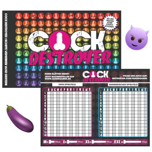 Cockdestroyer - Das versaute Schiffe versenken Gesellschaftsspiel mit unterschiedlichen Schwanzgrößen Junggesellenabschied. von Fairytale Creations