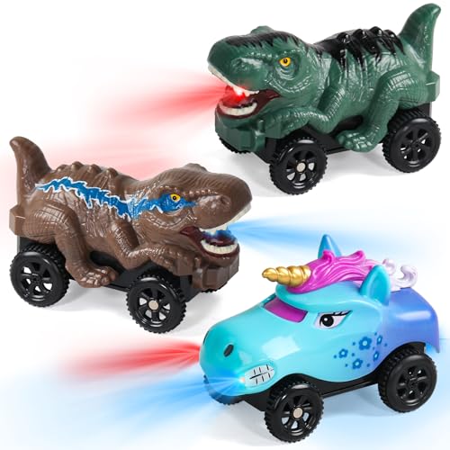 Fajiabao Dinosaurier Auto Spielzeug - LED Cars Spielzeug Dinosauriers Autorennbahn Rennbahn Spielzeugauto Kinderspielzeug ab 3 Jahre Ostergeschenke Kinder Mädchen Jungen 3 4 5 Jahren Fajiabao Dinosaurier Auto Spielzeug - LED Cars Spielzeug Dinosauriers Autorennbahn Rennbahn Spielzeugauto Kinderspielzeug ab 3 Jahre Ostergeschenke Kinder Mädchen Jungen 3 4 5 Jahren von Fajiabao