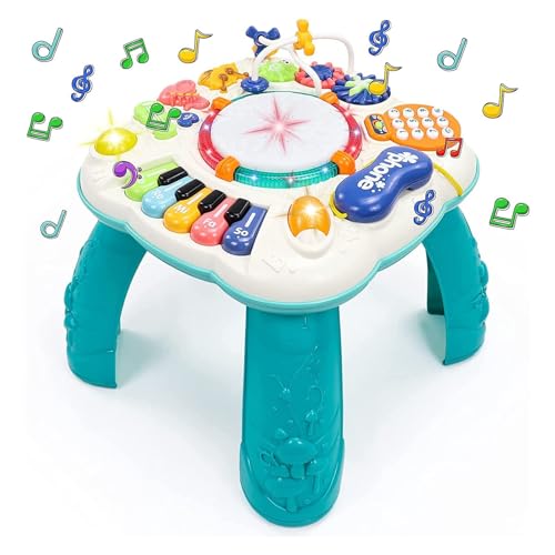 Fajiabao Baby Spielzeug Ab 1 Jahr - 6 in 1 Spieltisch Spielzeug Kinderspielzeug ab 1 2 Jahre 9 Monate Ostern Geschenke Kinder Mädchen Jungen Activity Center Baby Musikspielzeug von Fajiabao