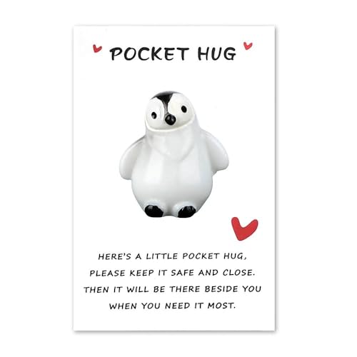 Pocket Hug Mini Pocket Hug Pinguin mit positiver Karte für Freunde, Emotionales Unterstützungsgeschenk, bringt Glück Geschenk für Geburtstag Hochzeit Jahrestag Valentinstag Pocket Hug Mini Pocket Hug Pinguin mit positiver Karte für Freunde, Emotionales Unterstützungsgeschenk, bringt Glück Geschenk für Geburtstag Hochzeit Jahrestag Valentinstag von Fakcrkun