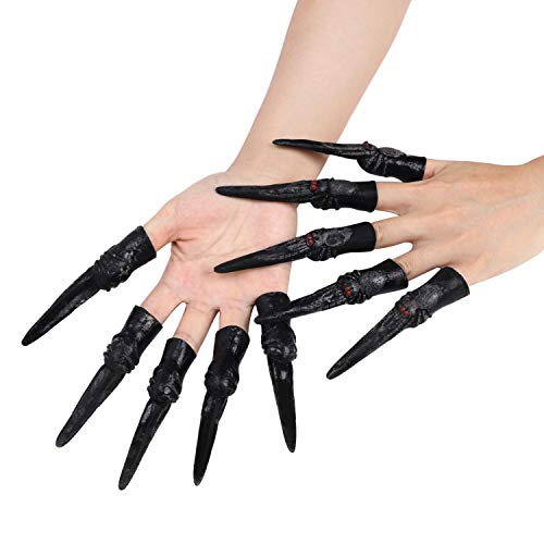 10 Stück Halloween Kostüm Party Fake Nägel Gruselige Hexe Lange Finger Nägel Kralle Vampir Horror Fingernagel Kinderbett Abdeckung Dekorative Requisiten Krallen für Cosplay Halloween Party 10 Stück Halloween Kostüm Party Fake Nägel Gruselige Hexe Lange Finger Nägel Kralle Vampir Horror Fingernagel Kinderbett Abdeckung Dekorative Requisiten Krallen für Cosplay Halloween Party von FakeFace