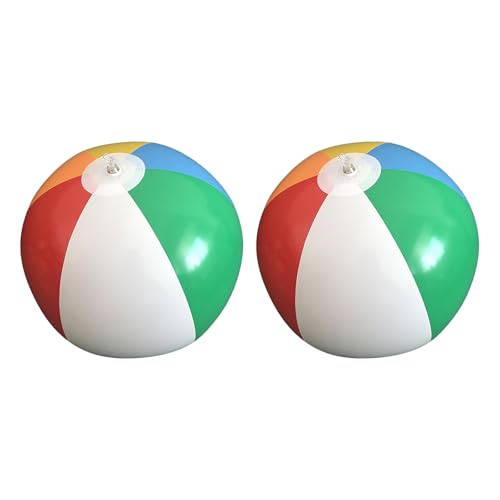 2 Stück Wasserball Aufblasbar 40cm Bunte Strandball Retro Wasserballon Großer Beach Ball PVC Kickball Kinder Schwimmbad Pool Strand Spielzeug Ball für Indoor Outdoor 2 Stück Wasserball Aufblasbar 40cm Bunte Strandball Retro Wasserballon Großer Beach Ball PVC Kickball Kinder Schwimmbad Pool Strand Spielzeug Ball für Indoor Outdoor von FakeFace