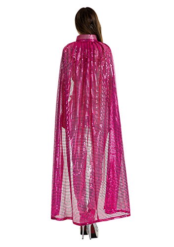 FakeFace Damen Herren Karneval Halloween Kapuzenumhang Halloween Kostüm Lange Pailletten Kostüm Cosplay Requisiten Set für Erwachsene und Kinder, Rosa FakeFace Damen Herren Karneval Halloween Kapuzenumhang Halloween Kostüm Lange Pailletten Kostüm Cosplay Requisiten Set für Erwachsene und Kinder, Rosa von FakeFace