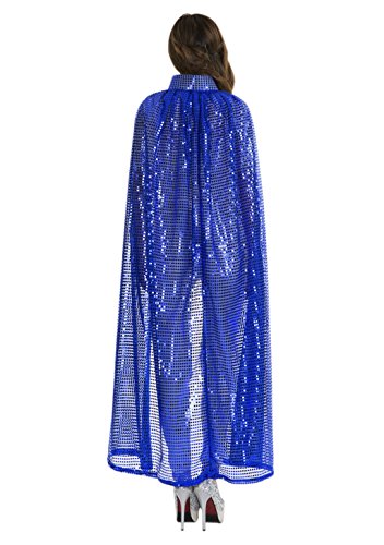 FakeFace Damen Herren Karneval Halloween Kapuzenumhang Halloween Kostüm Lange Pailletten Kostüm Cosplay Requisiten Set für Erwachsene und Kinder, Blau FakeFace Damen Herren Karneval Halloween Kapuzenumhang Halloween Kostüm Lange Pailletten Kostüm Cosplay Requisiten Set für Erwachsene und Kinder, Blau von FakeFace