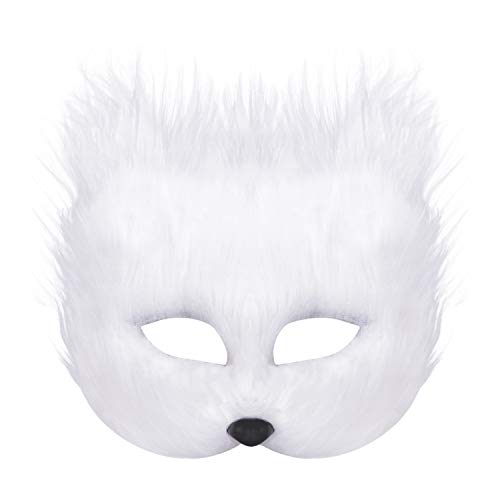 FakeFace Fellige Fuchsmaske Halloween Maske Tier Halbgesichtsmaske Fuchs Häschen Masken Verkleidungs-Augenmaske Halloween Cosplay Kostüm Karneval Party Kostüm Requisiten,weiß FakeFace Fellige Fuchsmaske Halloween Maske Tier Halbgesichtsmaske Fuchs Häschen Masken Verkleidungs-Augenmaske Halloween Cosplay Kostüm Karneval Party Kostüm Requisiten,weiß von FakeFace