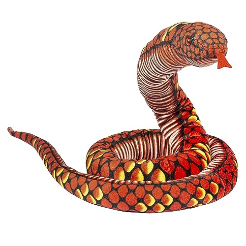 FakeFace Lebensechte Python Plüschtiere - Realistische Schlange Stofftier, Große Plüschschlange als Streich Requisiten und Einschlafhilfe für Kinder und Erwachsene 280cm von FakeFace