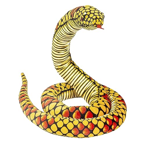 FakeFace Lebensechte Python Plüschtiere - Realistische Schlange Stofftier, Große Plüschschlange als Streich Requisiten und Einschlafhilfe für Kinder und Erwachsene 280cm von FakeFace