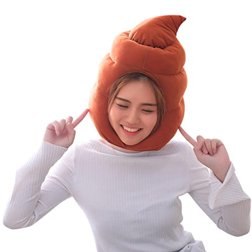 FakeFace Lustige Poop Cap Kappe Plüschhut, Plüschmütze Halloween Karneval Party Cosplay Kostüm, gefüllte Poo-Poo-Hut Kopfbedeckung, Poop Hut für Geburtstage, Weihnachten & Fotorequisiten von FakeFace
