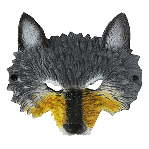 FakeFace Realistische Halloween Wolfkopf Maske Wolfsmasken Horror Tier Halbgesichtsmaske Wolf Masken Verkleidungs-Augenmaske Halloween Cosplay Kostüm Karneval Party Kostüm Requisiten von FakeFace