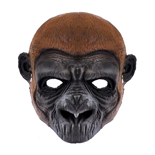 Halloween Orang-Utan Maske Schimpansen Gorilla Maske PU-Schaum Affenmaske Vollgesichtsmaske Tiermaske Maskerade Halloween Party Kostüm von FakeFace