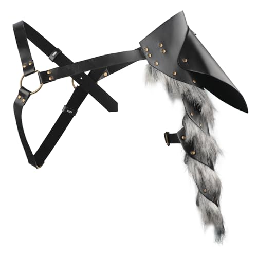 Mittelalterliche Schulterrüstung aus Kunstleder und Kunstpelz, mittelalterliche Rüstung mit einzigartiger Schulter, Rittergeschirr, Cosplay, Wikingerkrieger, Ritter, LARP, Gothic-Kostüm, Halloween Mittelalterliche Schulterrüstung aus Kunstleder und Kunstpelz, mittelalterliche Rüstung mit einzigartiger Schulter, Rittergeschirr, Cosplay, Wikingerkrieger, Ritter, LARP, Gothic-Kostüm, Halloween von FakeFace