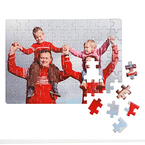 Personalisiertes Fotopuzzle, Individuelles Foto-Puzzle mit eigenem Bild, Persönliches Fotodgeshenk DIY Puzzle Kinder Familie Geschenk Xmas Geburtstag, A5-80 Teile von FakeFace