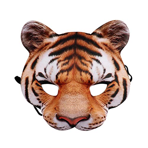 Realistische gedruckte Halbmaske Tierkostüm-Maske Halloween Tiger Karnevalsmaske, Halloween Tiermaske für Karneval Fasching Festival Verkleidung Club Kostümparty Cosplay-Requisiten Realistische gedruckte Halbmaske Tierkostüm-Maske Halloween Tiger Karnevalsmaske, Halloween Tiermaske für Karneval Fasching Festival Verkleidung Club Kostümparty Cosplay-Requisiten von FakeFace