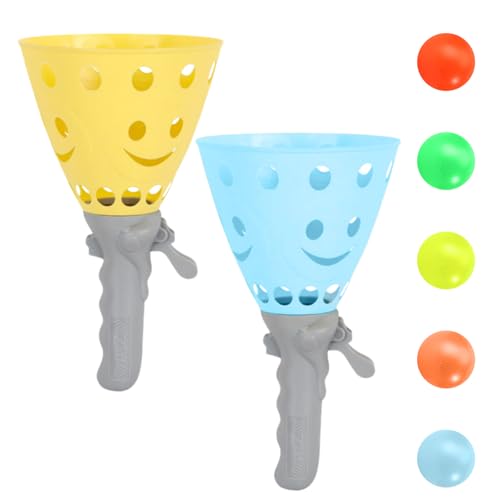 Falafoty Pop and Catch Ballspiel mit 5 Bällen und 2 Catch Launcher Körbe, Outdoor Wurfball Fang den Ball Wurfspiel, Rasen Campground Sommer Strand Party Sport Spielzeug für Kinder Erwachsene (Gelb) Falafoty Pop and Catch Ballspiel mit 5 Bällen und 2 Catch Launcher Körbe, Outdoor Wurfball Fang den Ball Wurfspiel, Rasen Campground Sommer Strand Party Sport Spielzeug für Kinder Erwachsene (Gelb) von Falafoty