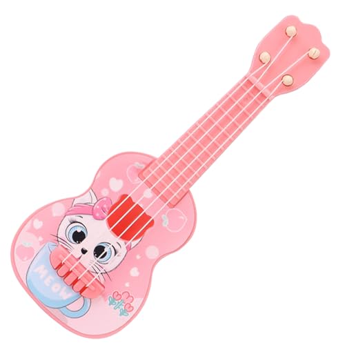 Kinder Ukulele Gitarre Spielzeug 10 Zoll Anfänger Ukelele Kleinkind Musikinstrumente Spielzeug Mini Gitarre Lernspielzeug Musikalisches Lernspielzeug Perfekt für Kinder (Kätzchen) von Falafoty