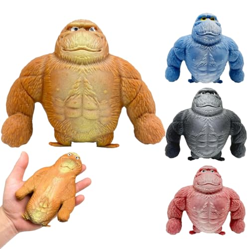 Gorilla Stressabbau Spielzeug, Gorilla Squeeze Toy, Squishy Monkey Toy,Squeeze Toy, Irritability Gorilla Toy, Squishy Toy, für Kinder und Erwachsene, Anti-Anxiety Irritability Gorilla Toy (Brown) von Falaquer