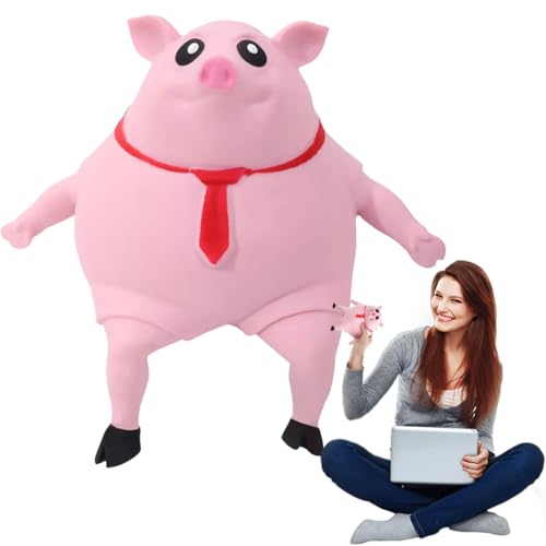 Stress Schwein, Stress Schwein Quetsch Spielzeug, Anti Stress Schwein Geschenke, Spielzeug Schwein, Schwein Zum Schlagen, Wutschwein Rosa,Schwein Quetschspielzeug,für Kinder Erwachsener von Falaquer
