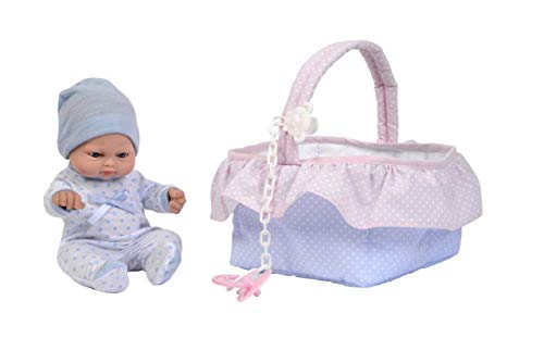 Falca-28017 Puppe mit Babyschale, 24 cm, Mehrfarbig (28017) von Falca