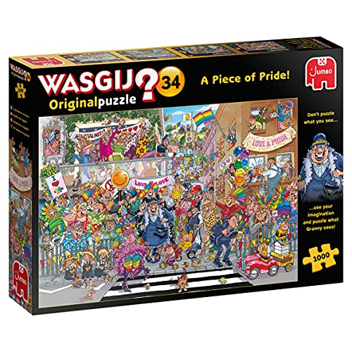 Jumbo Spiele Wasgij Puzzle 1000 Teile Original 34 – Ein Stückchen Pride – ab 10 Jahren - Rätsel Puzzle von Jumbo