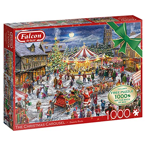 Jumbo, Falcon Deluxe - Das Weihnachtskarussell, Puzzles für Erwachsene, 2 x 1000 Teile Jumbo, Falcon Deluxe - Das Weihnachtskarussell, Puzzles für Erwachsene, 2 x 1000 Teile von Jumbo