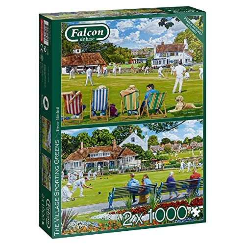 Falcon 11309 The Village Sporting Greens 2X 1000 Teile Trevor Puzzlespiel, Mehrfarben von Jumbo