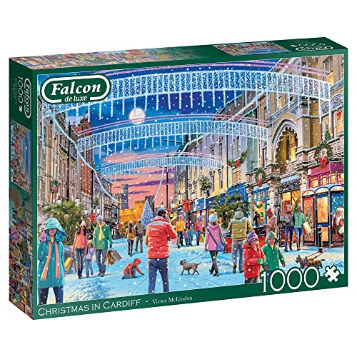 Jumbo Spiele Falcon Christmas is Cardiff 1000 Teile - Puzzle für Erwachsene von Jumbo