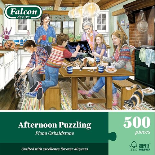 Falcon Nachmittags-Puzzle, ab 14 Jahren, 500-teiliges Puzzle für Erwachsene, wunderschön illustriertes Puzzle für Erwachsene, lustiges Geschenk und Aktivität für Zuhause, Puzzles für regnerische Tage Falcon Nachmittags-Puzzle, ab 14 Jahren, 500-teiliges Puzzle für Erwachsene, wunderschön illustriertes Puzzle für Erwachsene, lustiges Geschenk und Aktivität für Zuhause, Puzzles für regnerische Tage von Falcon