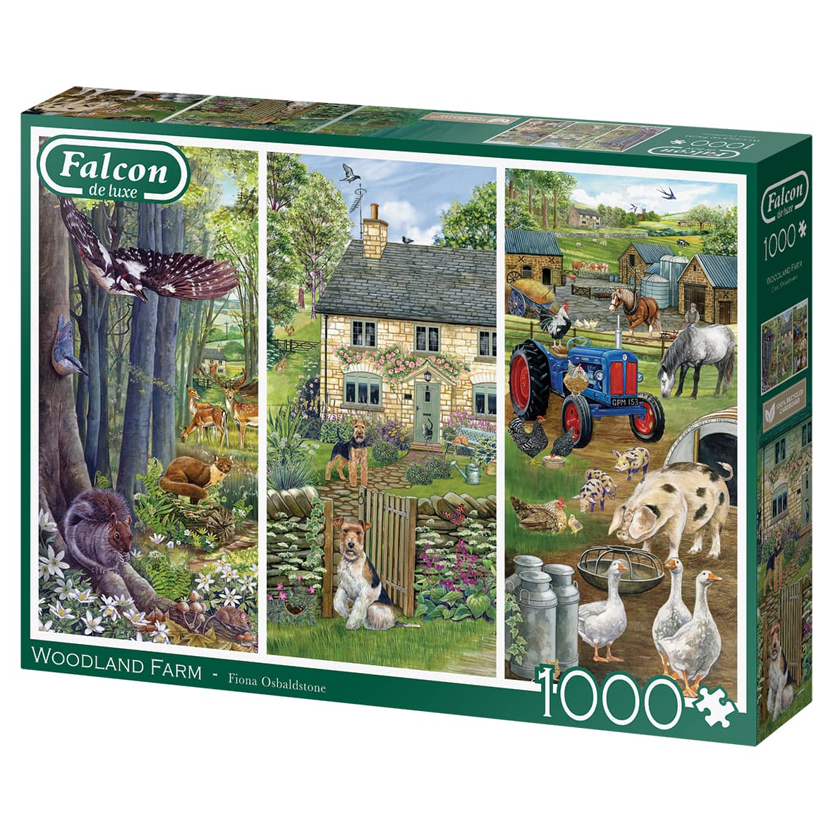 Falcon Puzzle 1000 Teile - Woodland Farm - von Falcon