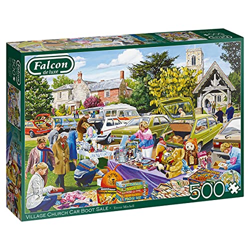 Jumbo, Falcon de Luxe - Dorfkirche Kofferraumverkauf, Puzzle für Erwachsene, 500 Teile Jumbo, Falcon de Luxe - Dorfkirche Kofferraumverkauf, Puzzle für Erwachsene, 500 Teile von Jumbo