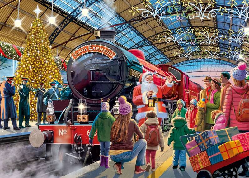Falcon Santa at the Station 1000 Teile Puzzle Falcon-00146 von Falcon