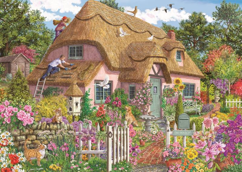 Falcon Thatched Cottage 1000 Teile Puzzle Falcon-00137 von Falcon