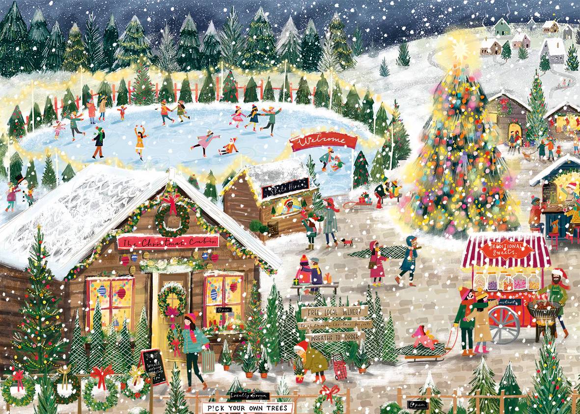 Falcon Winter Village 1000 Teile Puzzle Falcon-00515 von Falcon
