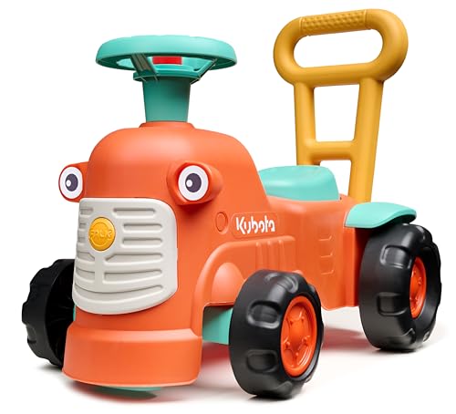 FALK - Rutschauto Vintage Traktor Kubota mit ergonomischer Stange zur Gehhilfe – ab 12 Monaten – 90% recycelter Kunststoff 960, Orange FALK - Rutschauto Vintage Traktor Kubota mit ergonomischer Stange zur Gehhilfe – ab 12 Monaten – 90% recycelter Kunststoff 960, Orange von Falk
