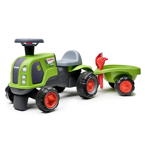 FALK Traktor Claas – Grün – leise Räder – Lenkrad mit Hupe – Anhänger mit Zubehör – 90% recycelter Kunststoff – 100 ab 12 Monaten – 312CS FALK Traktor Claas – Grün – leise Räder – Lenkrad mit Hupe – Anhänger mit Zubehör – 90% recycelter Kunststoff – 100 ab 12 Monaten – 312CS von Falk