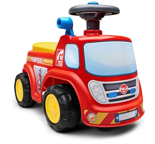Falk Träger Feuerwehrauto ab 12 Monaten, Lenkrad, mit Hupe, Hebel mit Soundeffekt, Aufbewahrungsbox, Nummernschild, personalisierbar, 700, 700 Falk Träger Feuerwehrauto ab 12 Monaten, Lenkrad, mit Hupe, Hebel mit Soundeffekt, Aufbewahrungsbox, Nummernschild, personalisierbar, 700, 700 von Falk
