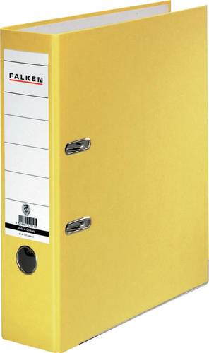 Falken Ordner Recycolor DIN A4 Rückenbreite: 80mm Gelb 2 Bügel 11285772 von Falken