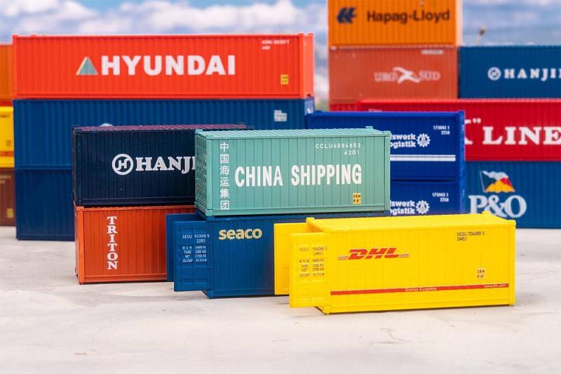 20´ Container, 5er-Set von Faller