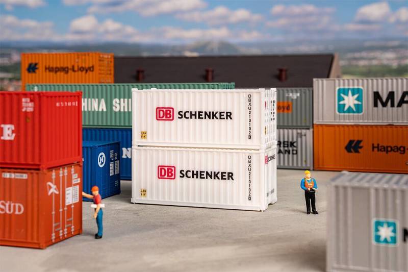 20´ Container DB, 2er-Set von Faller